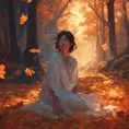 Portrait of a fall we felled in the moonlight, Highly Detailed, Intricate, Cinematic Lighting, Unreal Engine, Radiant, Fantasy by Ferdinand Knab, Ilya Kuvshinov, Alphonse Mucha, RHADS, Greg Rutkowski, Makoto Shinkai, Lois van Baarle