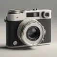 A digital camera designed by Dieter Rams. Intricate details, 8k, Highly Detailed, Vintage Illustration, Sharp Focus, Smooth, Octane Render