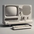 A Gaming Computer designed by Dieter Rams. Product ad retro, 8k, Highly Detailed, Vintage Illustration, Sharp Focus, Smooth, Octane Render