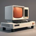 A Gaming Computer designed by Dieter Rams. Product ad retro, 8k, Highly Detailed, Vintage Illustration, Sharp Focus, Smooth, Octane Render