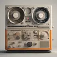 A Time Machine designed by Dieter Rams. stunning industrial design. Natural colors, mid century modern design, 8k, Highly Detailed, Hyper Detailed, Vintage Illustration, Sharp Focus, Smooth, Octane Render, Vector Art