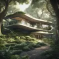 Beautiful futuristic organic house made from imaginary plants in a forest, 8k, Award-Winning, Highly Detailed, Beautiful, Epic, Octane Render, Unreal Engine, Radiant, Volumetric Lighting by Stanley Artgerm Lau