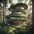 Beautiful futuristic organic house made from imaginary plants in a forest, 8k, Award-Winning, Highly Detailed, Beautiful, Epic, Octane Render, Unreal Engine, Radiant, Volumetric Lighting by Stefan Kostic