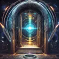 Gateway portal cosmic mystic etheral alchemy flow, Futuristic, Sci-Fi