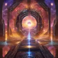 Gateway portal cosmic mystic etheral alchemy flow, Futuristic, Sci-Fi