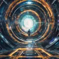 Time jumping through an inter dimensional portal, Futuristic, Sci-Fi