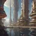 An utopian image of a world built using AI, Sci-Fi by Greg Rutkowski