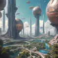 An utopian image of a world built using AI, Sci-Fi by Stefan Kostic