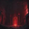 Detailed illustration of dark dungeon, dystopian texture architecture, blood walls, spiders, and cobwebs, 8k, Hyper Detailed, Trending on Artstation, Epic, Deviantart, Beautifully Lit by Alena Aenami