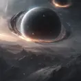 Multiple universes clashing with a black hole, Atmospheric, Stunning by WLOP