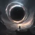 Multiple universes clashing with a black hole, Atmospheric, Stunning by WLOP