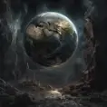 Earth going through cycles of creation and destruction, Award-Winning, Volumetric Lighting, Fantasy, Dark by Stefan Kostic