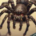 close up tarantula, 4k, Highly Detailed, Hyper Detailed, Powerful, Artstation, Vintage Illustration, Digital Painting, Sharp Focus, Smooth, Concept Art by Studio Ghibli