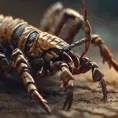 close up scorpion, 4k, Highly Detailed, Hyper Detailed, Powerful, Artstation, Vintage Illustration, Digital Painting, Sharp Focus, Smooth, Concept Art by Stefan Kostic