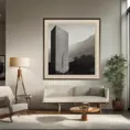 framed piece of art of modern art by Julius Shulman, Hyper Detailed, Cinematic Lighting, Film Still, Hyper Realistic