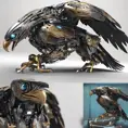 Robotic eagle, Highly Detailed, Cybernatic and Sci-Fi, Photo Realistic