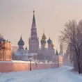 Winter Kremlin, Russia, soft color, beautiful landscape, snowy weather, Landscape