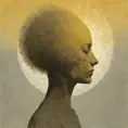 Sun profile, halftone pattern, editorial illustration of the memento morti, higly textured, genre defining mixed media collage painting, fringe absurdism, simple flowing shapes, subtle shadows, paper texture, minimalist color scheme, Award-Winning by Zdzislaw Beksinski