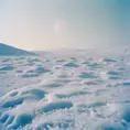 Disposable camera photo of europa jupiter icy landscape, dreamy, 8k by Zhang Jingna, Andrey Remnev