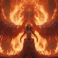 Angels and Demons surrounded by fire, 8k, Trending on Artstation, Symmetrical Face, Digital Illustration, Concept Art by Stefan Kostic