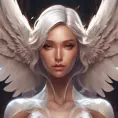 An Angel with Wings of Fire, 8k, Trending on Artstation, Symmetrical Face, Digital Illustration, Concept Art by Stanley Artgerm Lau