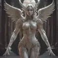 An angel and a demon, 8k, Highly Detailed, Intricate Details, Trending on Artstation, Symmetrical Face, Digital Illustration, Sharp Focus, Octane Render, Concept Art by Greg Rutkowski
