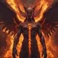 Angels and Demons surrounded by fire, 8k, Trending on Artstation, Symmetrical Face, Digital Illustration, Concept Art by Stefan Kostic