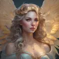 Alluring matte portrait of a beautiful Seraphine with wings, 8k, Highly Detailed, Intricate, Half Body, Realistic, Sharp Focus, Volumetric Lighting, Fantasy, Elegant by Stanley Artgerm Lau, Alphonse Mucha, WLOP