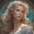 Matte portrait of a beautiful Seraphine, 8k, Highly Detailed, Intricate, Half Body, Realistic, Sharp Focus, Volumetric Lighting, Fantasy, Elegant by Stanley Artgerm Lau, Alphonse Mucha, WLOP