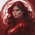 Matte portrait of the beautiful Vex in dark red, 8k, Highly Detailed, Intricate, Realistic, Sharp Focus, Volumetric Lighting, Fantasy, Elegant by Stanley Artgerm Lau, Alphonse Mucha, WLOP, Stefan Kostic