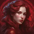 Matte portrait of the beautiful Lyx in dark red, 8k, Highly Detailed, Intricate, Realistic, Sharp Focus, Volumetric Lighting, Fantasy, Elegant by Stanley Artgerm Lau, Alphonse Mucha, WLOP, Stefan Kostic