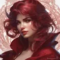 Matte portrait of the beautiful Fiora in dark red, 8k, Highly Detailed, Intricate, Realistic, Sharp Focus, Volumetric Lighting, Fantasy, Elegant by Stanley Artgerm Lau, Alphonse Mucha, WLOP, Stefan Kostic