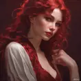 Matte portrait of the beautiful Quinn in dark red, 8k, Highly Detailed, Intricate, Realistic, Sharp Focus, Volumetric Lighting, Fantasy, Elegant by Stanley Artgerm Lau, Alphonse Mucha, WLOP, Stefan Kostic