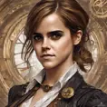 Steampunk portrait of Emma Watson, Highly Detailed, Intricate, Artstation, Beautiful, Digital Painting, Sharp Focus, Concept Art, Elegant