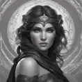 Alluring matte portrait of the beautiful Kassandra in black, 8k, Highly Detailed, Intricate, Realistic, Sharp Focus, Volumetric Lighting, Fantasy, Elegant by Stanley Artgerm Lau, Alphonse Mucha, WLOP, Stefan Kostic