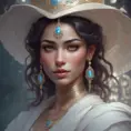 A breathtaking woman is adorned with ethereal garments woven from moonlight and stardust, their edges fading into the soft glow of her skin. A knowing smile graces her lips, hinting at ancient wisdom and mischievous secrets. She embodies the very essence of ethereal beauty, radiating an aura of power and grace., 8k by Stanley Artgerm Lau