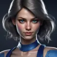 Alluring highly detailed matte portrait of a beautiful Jill Valentine with shimmering hair in the style of Stefan Kostic, 8k, High Definition, Highly Detailed, Intricate, Half Body, Realistic, Sharp Focus, Fantasy, Elegant