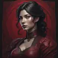 Alluring matte portrait of a beautiful A2 in black dark red, 8k, Highly Detailed, Intricate, Half Body, Realistic, Sharp Focus, Volumetric Lighting, Fantasy, Elegant by Stanley Artgerm Lau, Alphonse Mucha, WLOP, Stefan Kostic