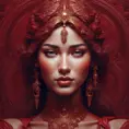 Alluring matte portrait of the beautiful goddess Selena in dark red in the style of Stefan Kostic, 8k, Highly Detailed, Intricate, Realistic, Sharp Focus, Volumetric Lighting, Fantasy, Elegant by Stanley Artgerm Lau, Alphonse Mucha, WLOP