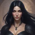 Alluring matte portrait of a beautiful veiled Yennefer wearing a black veil with long straight hair, 8k, Highly Detailed, Intricate, Half Body, Realistic, Sharp Focus, Volumetric Lighting, Fantasy, Elegant by Stanley Artgerm Lau, Alphonse Mucha, WLOP