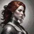 Alluring matte portrait of a fierce beautiful Triss Merrigold in black, 8k, Highly Detailed, Intricate, Half Body, Realistic, Sharp Focus, Volumetric Lighting, Fantasy, Elegant by Stanley Artgerm Lau, Alphonse Mucha, WLOP, Stefan Kostic