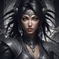 Alluring matte portrait of the beautiful Akali in black, 8k, Highly Detailed, Intricate, Realistic, Sharp Focus, Volumetric Lighting, Fantasy, Elegant by Stanley Artgerm Lau, Alphonse Mucha, WLOP, Stefan Kostic