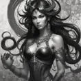 Alluring matte portrait of a beautiful Nidalee in black, 8k, Highly Detailed, Intricate, Half Body, Realistic, Sharp Focus, Volumetric Lighting, Fantasy, Elegant by Stanley Artgerm Lau, Alphonse Mucha, WLOP, Stefan Kostic