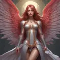 Alluring matte portrait of a beautiful Katarina with wings, 8k, Highly Detailed, Intricate, Half Body, Realistic, Sharp Focus, Volumetric Lighting, Fantasy, Elegant by Stanley Artgerm Lau, Alphonse Mucha, WLOP