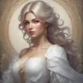 Alluring matte portrait of the beautiful Katarina in white, 8k, Highly Detailed, Intricate, Realistic, Sharp Focus, Volumetric Lighting, Fantasy, Elegant by Stanley Artgerm Lau, Alphonse Mucha, WLOP, Stefan Kostic