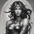 Alluring matte portrait of a beautiful Sivir wearing black leather, 8k, Highly Detailed, Intricate, Half Body, Realistic, Sharp Focus, Volumetric Lighting, Fantasy, Elegant by Stanley Artgerm Lau, Alphonse Mucha, WLOP