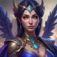 Alluring matte portrait of a beautiful Morgana from League of Legends in the style of Stefan Kostic, 8k, High Definition, Highly Detailed, Intricate, Half Body, Realistic, Sharp Focus, Fantasy, Elegant