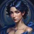 Alluring matte portrait of the beautiful Fiora in dark blue, 8k, Highly Detailed, Intricate, Realistic, Sharp Focus, Volumetric Lighting, Fantasy, Elegant by Stanley Artgerm Lau, Alphonse Mucha, WLOP, Stefan Kostic