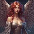 Alluring matte portrait of a beautiful Katarina with wings, 8k, Highly Detailed, Intricate, Half Body, Realistic, Sharp Focus, Volumetric Lighting, Fantasy, Elegant by Stanley Artgerm Lau, Alphonse Mucha, WLOP