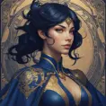 Alluring matte portrait of the beautiful Cassandra Cain in dark blue, 8k, Highly Detailed, Intricate, Realistic, Sharp Focus, Volumetric Lighting, Fantasy, Elegant by Stanley Artgerm Lau, Alphonse Mucha, WLOP, Stefan Kostic